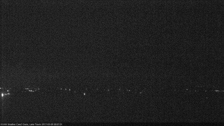 Lake Travis webcam, March 8, 2017 11:20 PM CT