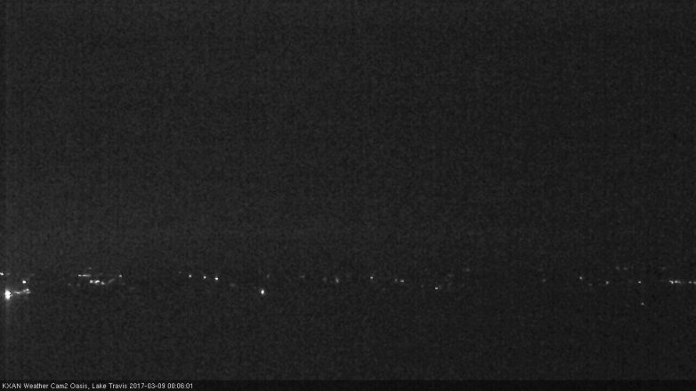 Lake Travis webcam, March 8, 2017 11:30 PM CT