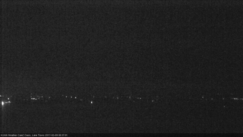 Lake Travis webcam, March 8, 2017 11:40 PM CT