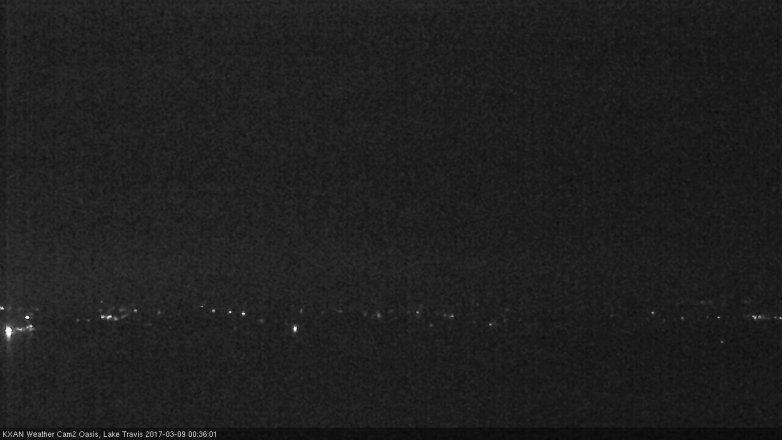 Lake Travis webcam, March 8, 2017 11:45 PM CT