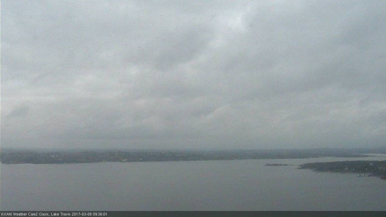 Lake Travis webcam, March 9, 2017 9:00 AM CT