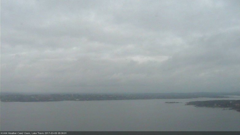 Lake Travis webcam, March 9, 2017 9:10 AM CT