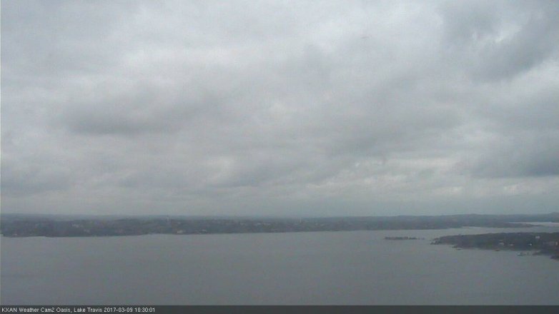 Lake Travis webcam, March 9, 2017 9:35 AM CT
