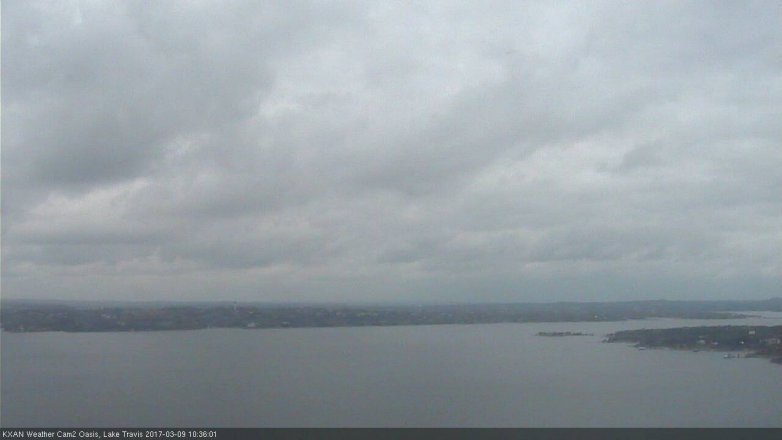 Lake Travis webcam, March 9, 2017 9:50 AM CT