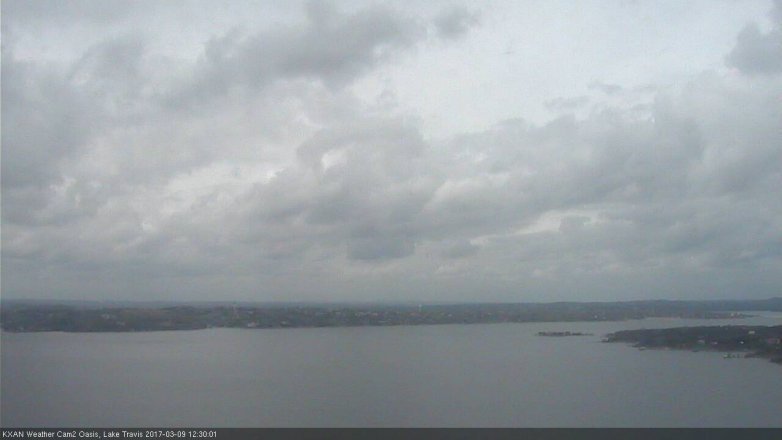 Lake Travis webcam, March 9, 2017 11:40 AM CT