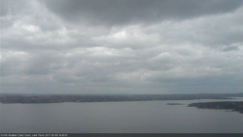 Lake Travis webcam, March 9, 2017 1:10 PM CT