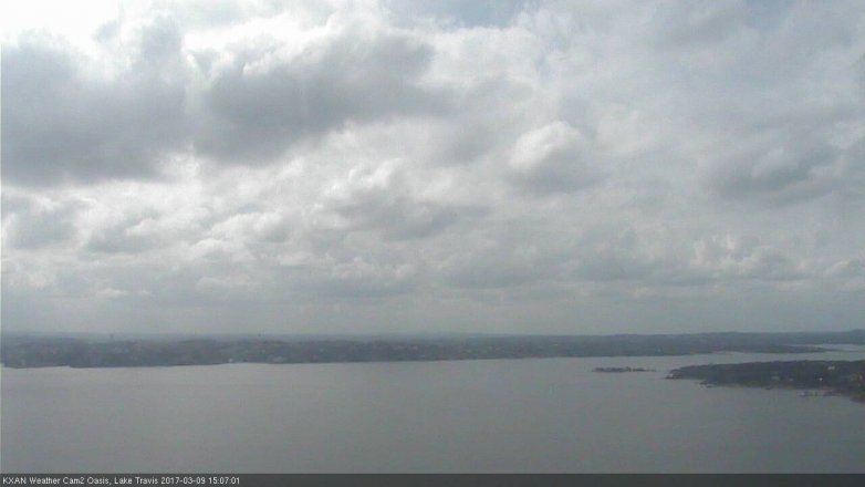 Lake Travis webcam, March 9, 2017 2:15 PM CT