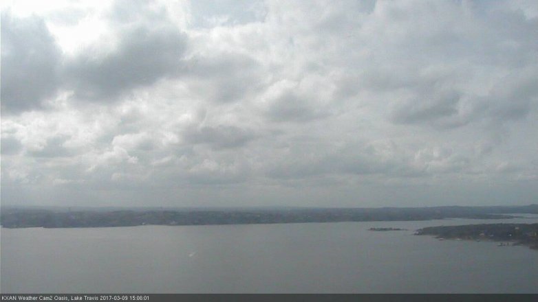 Lake Travis webcam, March 9, 2017 2:35 PM CT