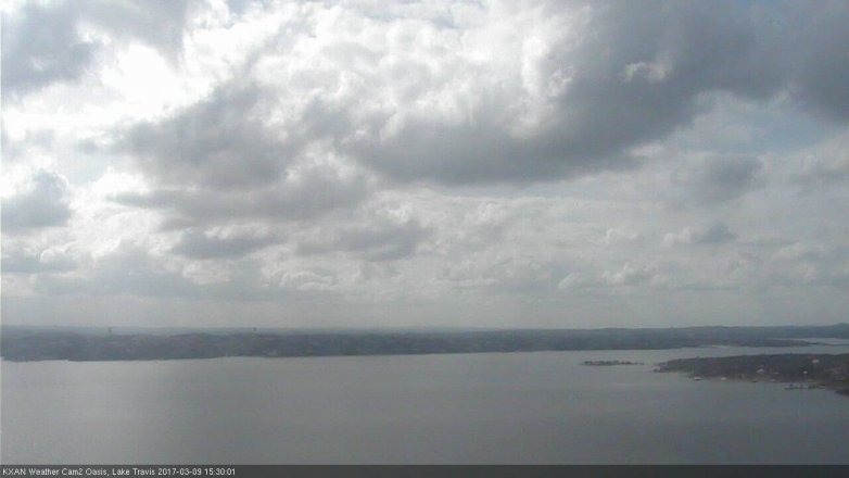 Lake Travis webcam, March 9, 2017 2:45 PM CT