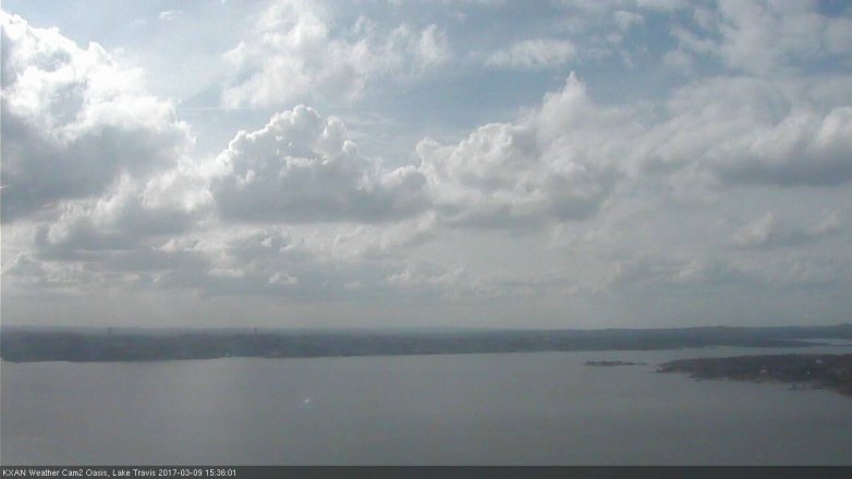 Lake Travis webcam, March 9, 2017 2:50 PM CT