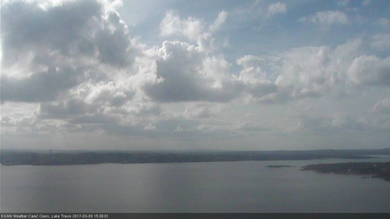 Lake Travis webcam, March 9, 2017 3:00 PM CT