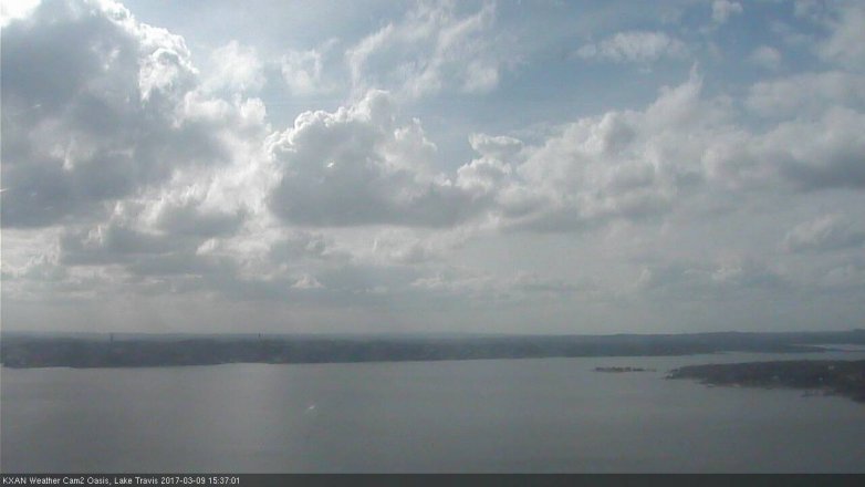 Lake Travis webcam, March 9, 2017 3:05 PM CT