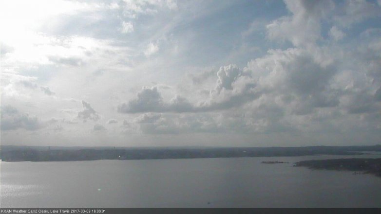 Lake Travis webcam, March 9, 2017 3:20 PM CT
