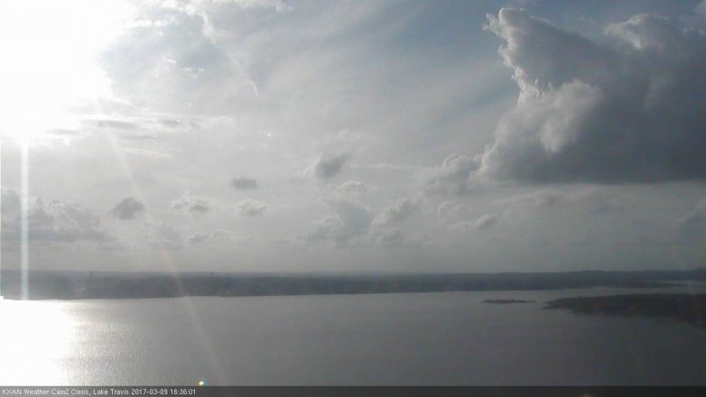 Lake Travis webcam, March 9, 2017 3:40 PM CT