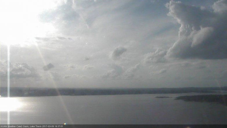 Lake Travis webcam, March 9, 2017 3:55 PM CT