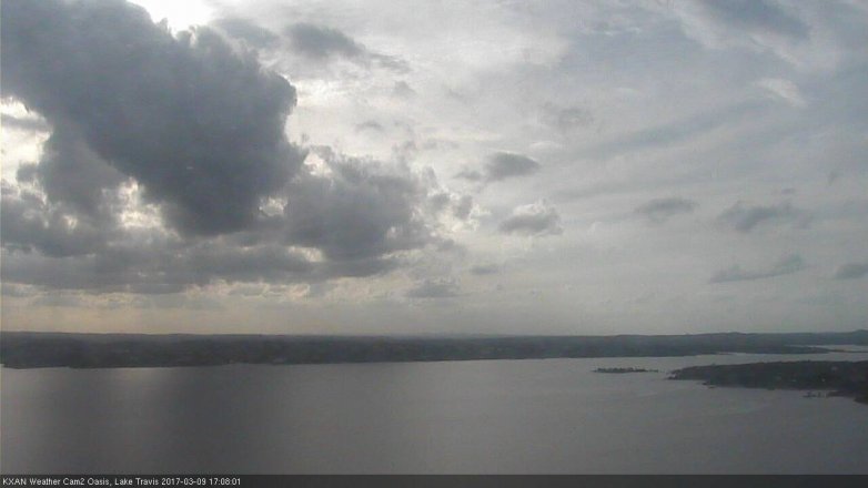 Lake Travis webcam, March 9, 2017 4:15 PM CT