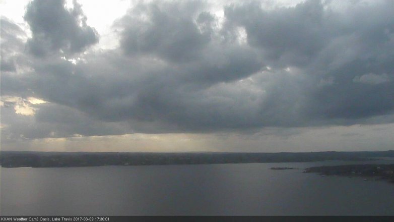 Lake Travis webcam, March 9, 2017 4:55 PM CT