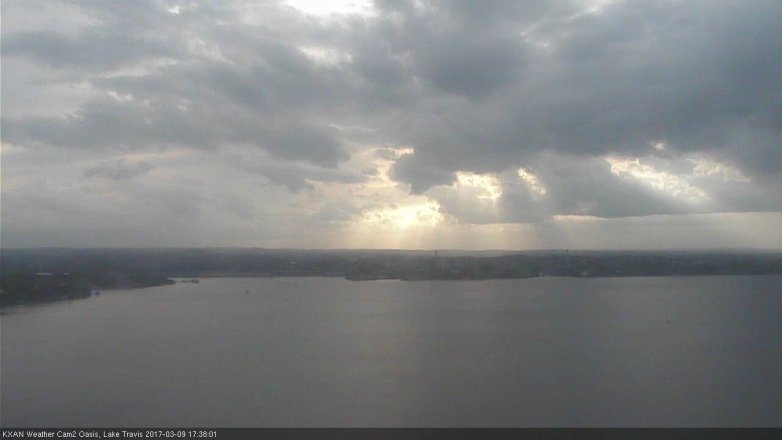 Lake Travis webcam, March 9, 2017 5:10 PM CT