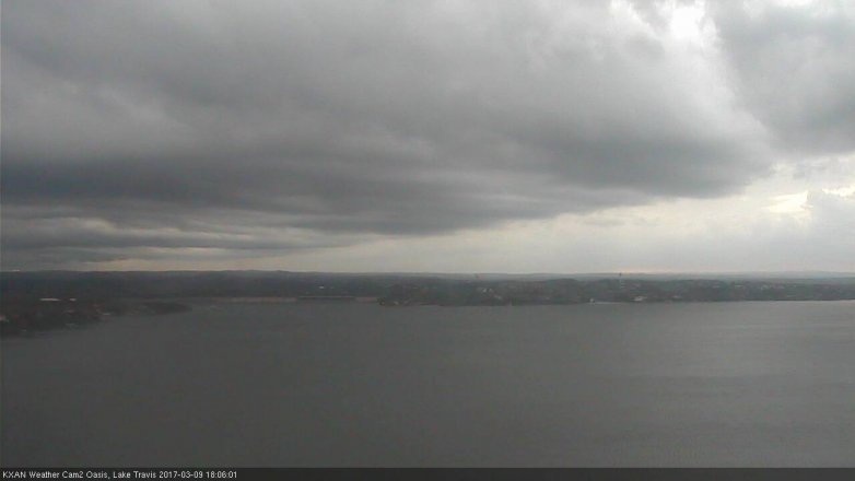 Lake Travis webcam, March 9, 2017 5:15 PM CT