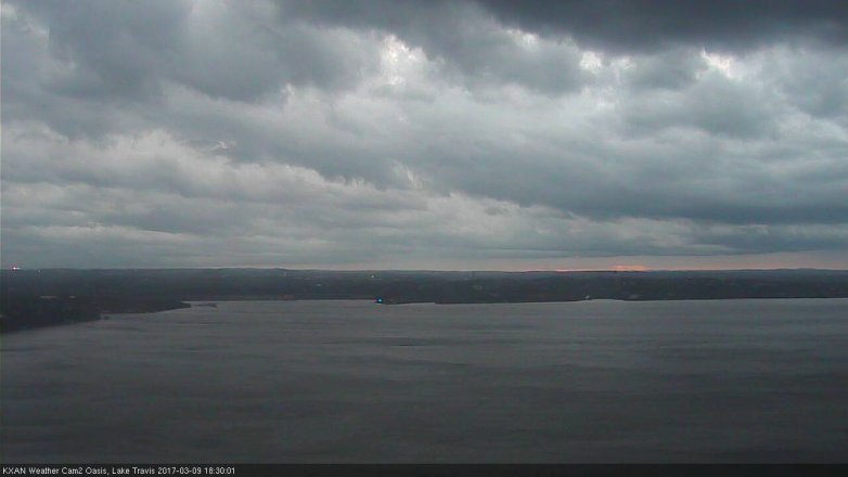 Lake Travis webcam, March 9, 2017 6:00 PM CT