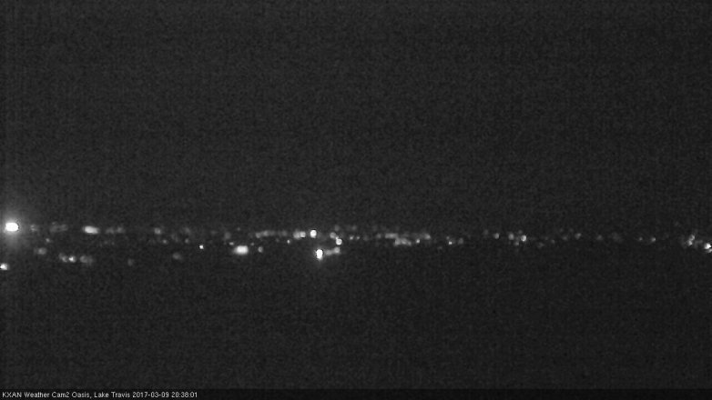 Lake Travis webcam, March 9, 2017 8:05 PM CT