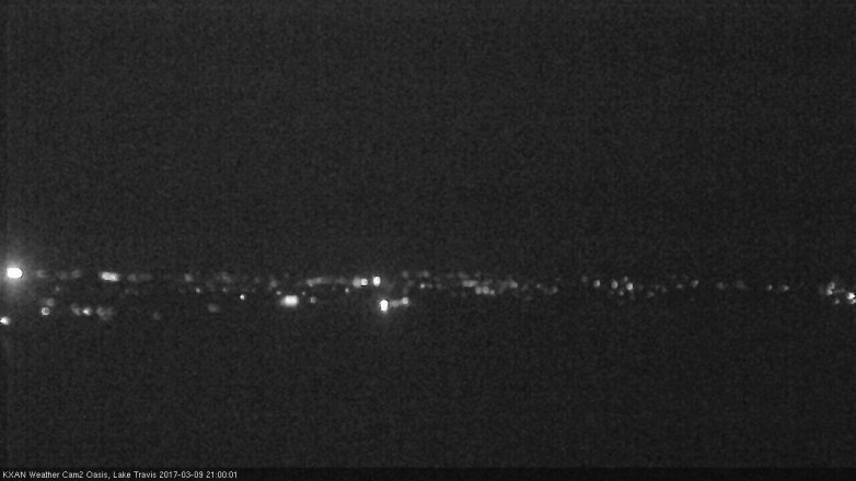 Lake Travis webcam, March 9, 2017 8:10 PM CT