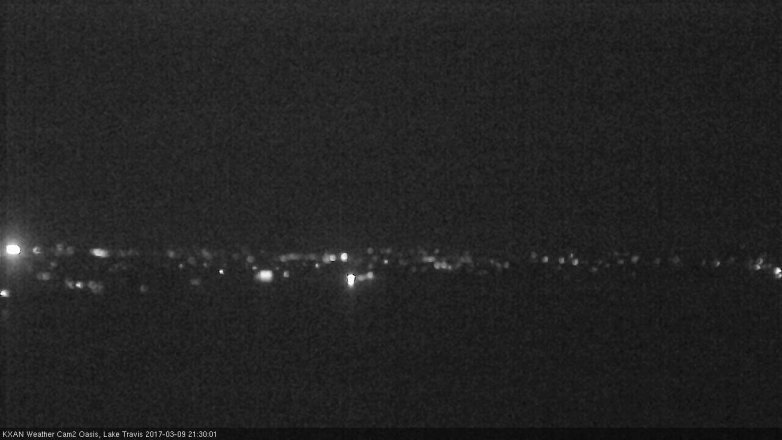 Lake Travis webcam, March 9, 2017 8:45 PM CT