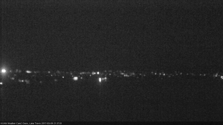Lake Travis webcam, March 9, 2017 9:05 PM CT