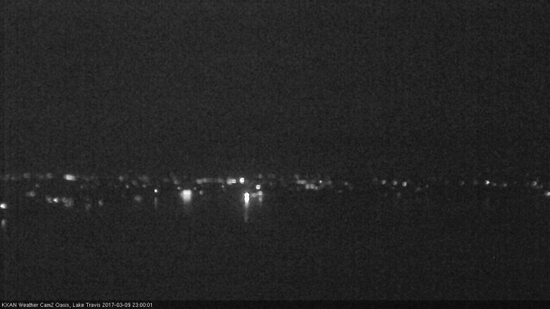Lake Travis webcam, March 9, 2017 10:15 PM CT
