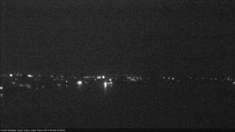Lake Travis webcam, March 9, 2017 10:55 PM CT