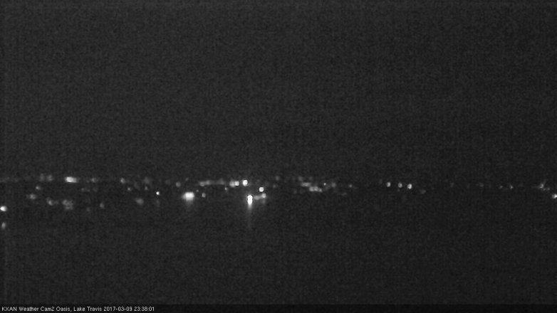 Lake Travis webcam, March 9, 2017 11:00 PM CT
