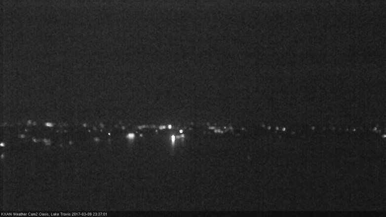 Lake Travis webcam, March 9, 2017 11:05 PM CT