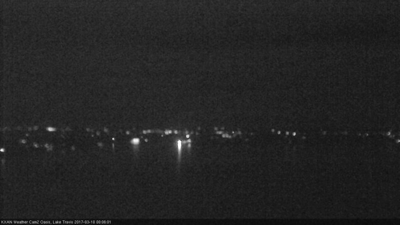 Lake Travis webcam, March 9, 2017 11:35 PM CT