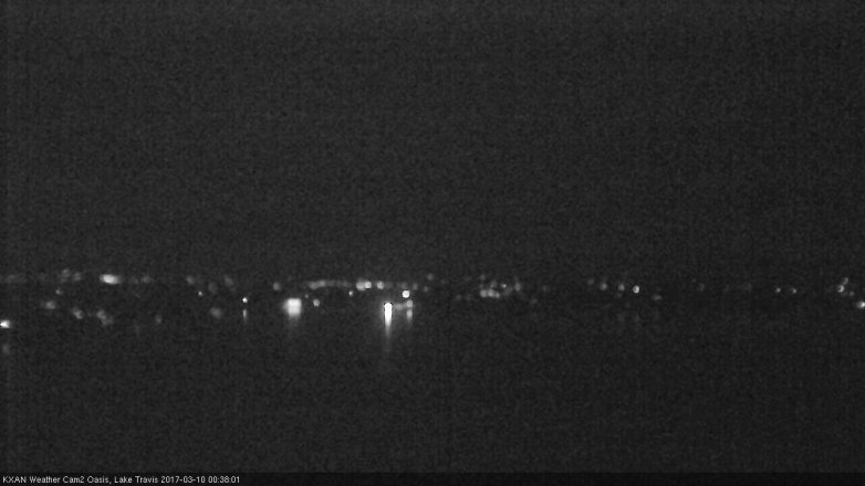 Lake Travis webcam, March 9, 2017 11:50 PM CT