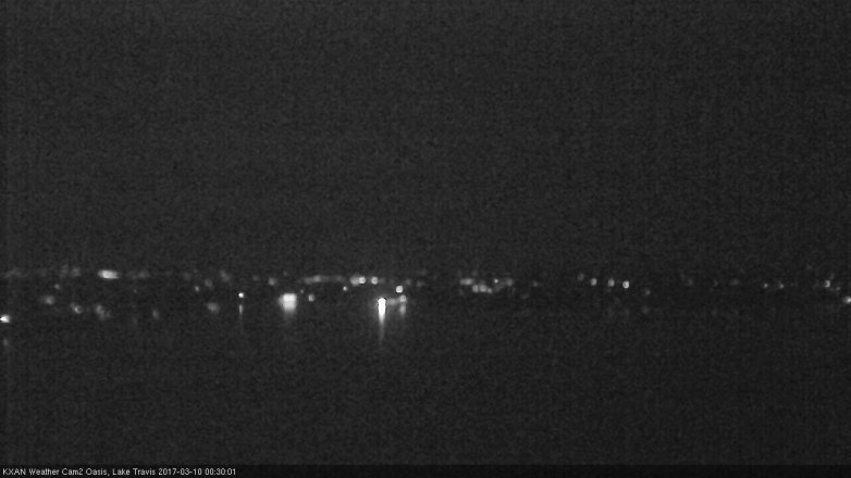Lake Travis webcam, March 9, 2017 11:55 PM CT