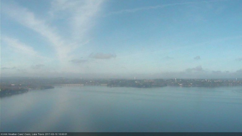 Lake Travis webcam, March 10, 2017 9:10 AM CT