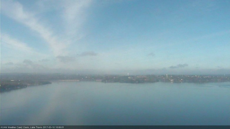 Lake Travis webcam, March 10, 2017 9:30 AM CT
