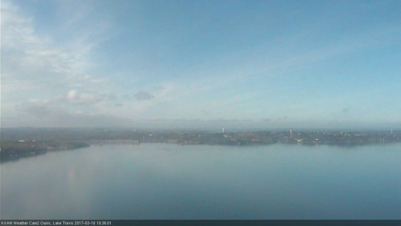 Lake Travis webcam, March 10, 2017 9:45 AM CT