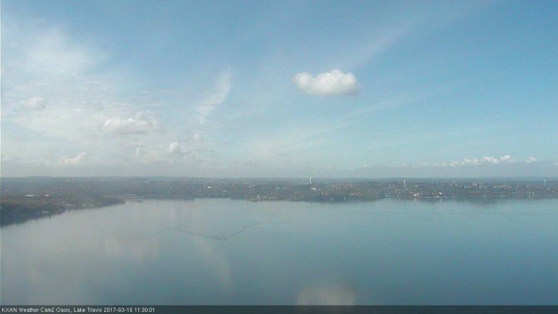 Lake Travis webcam, March 10, 2017 10:45 AM CT