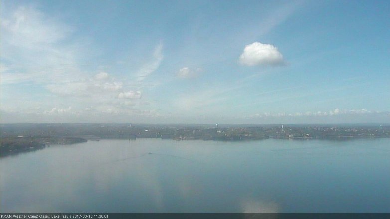 Lake Travis webcam, March 10, 2017 10:50 AM CT