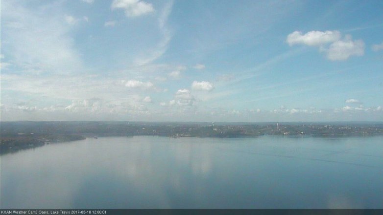 Lake Travis webcam, March 10, 2017 11:05 AM CT