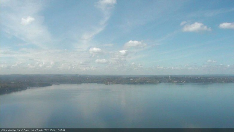 Lake Travis webcam, March 10, 2017 11:25 AM CT