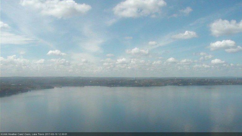 Lake Travis webcam, March 10, 2017 11:35 AM CT