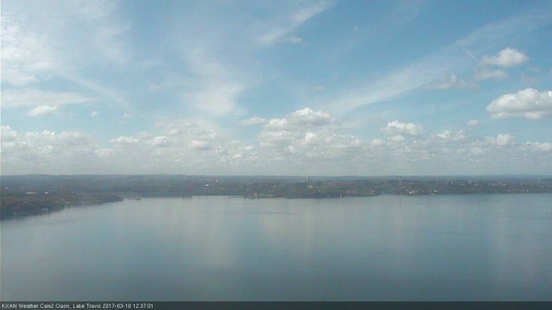 Lake Travis webcam, March 10, 2017 11:45 AM CT