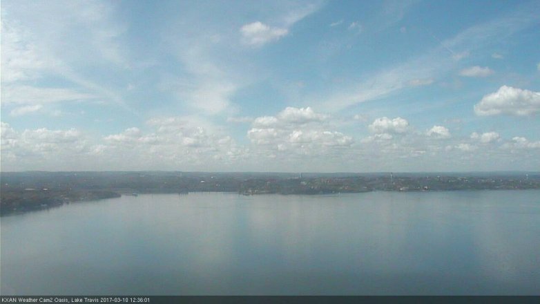 Lake Travis webcam, March 10, 2017 11:55 AM CT