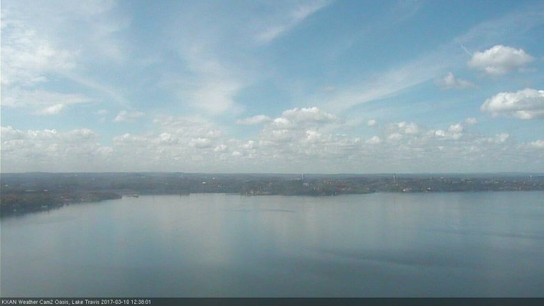 Lake Travis webcam, March 10, 2017 12:05 PM CT