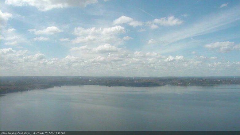 Lake Travis webcam, March 10, 2017 12:15 PM CT