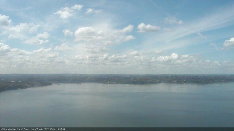 Lake Travis webcam, March 10, 2017 12:20 PM CT