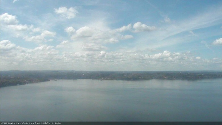 Lake Travis webcam, March 10, 2017 12:30 PM CT