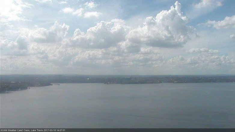 Lake Travis webcam, March 10, 2017 1:35 PM CT